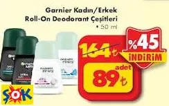 GARNİER KADIN/ERKEK ROLL-ON DEODORANT ÇEŞİTLERİ 50 ML GARNİER KADIN/ERKEK ROLL-ON DEODORANT ÇEŞİTLERİ 50 ML